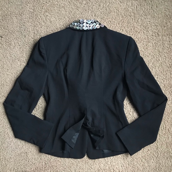Cache Black Abalone Shell Button Collar Blazer - Picture 8 of 9